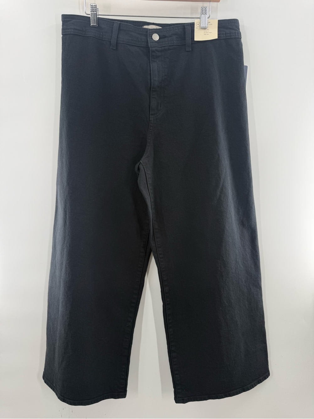 NWT High-Rise Sailor Wide Leg Ankle Jeans Universal Thread Black Relaxed Fit 14 - Picture 2 of 10